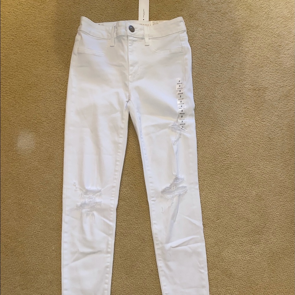 white ripped jeans